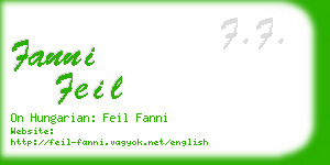 fanni feil business card